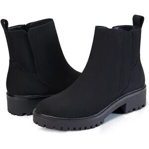 Coutgo Women's Low Heel Chelsea Ankle Boots Size 7.5